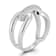 Sterling Statements Rhodium Over Sterling Silver Pave Bold Link Ring