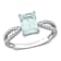 Aquamarine and Diamond 14K White Gold Engagement Ring 2.09ctw