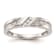 Rhodium Over 14K White Gold Diamond Trio Men's Wedding Band 0.14ctw