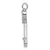 Rhodium Over 14k White Gold Diamond Heart Key Pendant
