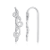 White Diamond Accent Rhodium Over Sterling Silver Threader Earrings
