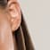 14k Yellow Gold Initial Earrings -A