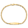 14k Yellow Gold Soft Diamond Shape Mariner Link ID Bracelet