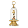14k Yellow Gold Enameled 3D Lighthouse In Glass Dome Charm