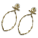Gold Tone Champagne AB Crystal Earring