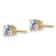 14K Yellow Gold 3/4ct. 4.5mm Round D E F Pure Light Moissanite Earrings