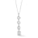 Rachel Zoe Mixed Shape CZ Bar Lariat Necklace in Rhodium Over Sterling Silver