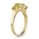 Round Peridot 3-Stone 10K Yellow Gold Ring 1.75ctw