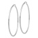 Rhodium Over 14k White Gold 2 9/16" Polished Tube Hoop Earrings