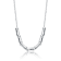 Bamboo-Inspired Statement Necklace In Rhodium Over Brass