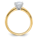 14K Yellow Gold With White Gold Accents 1 1/2 ct. G H I True Light Oval
Moissanite Solitaire Ring