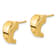 14k Yellow Gold Polished 9/16" J-Hoop Post Earrings