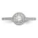 Rhodium Over 14K White Gold Lab Grown Diamond Complete Halo Engagement
Ring 0.405ctw