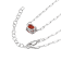 Red Cubic Zirconia Rhodium Over Sterling Silver Paperclip Necklace 4.00ctw