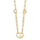 14K Yellow Gold Paperclip Link Heart 16-inch with 2-inch Ext. Necklace