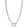 Rachel Zoe Pave CZ Link Curb Chain Necklace in Rhodium Over Brass