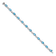 Rhodium Over 14k White Gold Blue Topaz and Diamond Bracelet