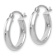 Rhodium Over 14k White Gold 1/2" Round Tube Hoop Earrings
