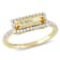 Citrine and White Sapphire 18k Yellow Gold Over Sterling Silver Halo
Ring 1.54ctw