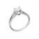 14K White Gold 0.95ctw Diamond Split Shank Engagement Ring