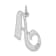 Rhodium Over Sterling Silver Fancy Script Letter A Initial Charm