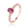 Red Ruby with Moissanite Accents 14K Rose Gold Over Sterling Silver
Solitaire Ring