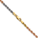 14k Yellow Gold, 14k White Gold and 14k Rose Gold 3mm Solid Diamond-Cut
Rope 24 Inch Chain