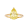 Pear Lab Created Yellow Sapphire with White Topaz 18K Yellow Gold Over
Sterling Silver Ring 3.80ctw