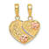 10K Yellow Gold and 10K Rose Gold Textured Mommy and Me Break-A-Part 2
Pieces Heart Charm