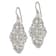 Sterling Silver Polished and Textured Cubic Zirconia Fancy Dangle Earrings