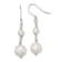 Sterling Silver Polished 6-10mm Freshwater Cultured Pearl Dangle Earrings