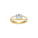 Blue Lab Create Spinel And White Cubic Zirconia 18K Gold Over Silver
Ring 2.47ctw