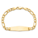 14k Yellow Gold Polished Soft Diamond Shape Figaro Link ID Bracelet