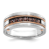 10K Rose Gold Men's Satin Brown Diamond Ring 0.49ctw