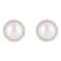 6mm Cultured Freshwater Pearl And Created White Sapphire 10k White Gold
Halo Stud Earrings