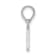 Sterling Silver Polished Block Initial -I- Pendant