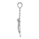 Rhodium Over 14k White Gold Textured Crucifix Pendant