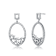 Sculptural CZ Globe Drop Earrings In Sterling Silver