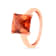 Peach Orange Lab Created Padparadscha Sapphire 14K Rose Gold Over
Sterling Silver Statement Ring