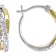 Tri-Tone Hoop CZ Earrings