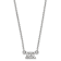 Rhodium Over Sterling Silver LogoArt Sigma Kappa Extra Small Pendant Necklace