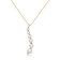 White Cubic Zirconia 14k Yellow Gold Pendant With Chain 0.50ctw