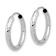 Rhodium Over 14k White Gold 3/4" Polished and Diamond-Cut Endless
Hoop Earrings