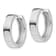 Rhodium Over 14k White Gold 9/16" Round Hinged Hoop Earrings