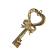 Gold Tone Clear Crystal Key Chain