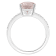 12x8mm Pear Shape Rose Quartz and 1/10 ctw Diamond Rhodium Over Sterling
Silver Ring
