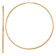 14k Yellow Gold 2 1/2" Polished Round Endless Hoop Earrings