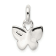 Sterling Silver Polished Pink and Orange Enamel Butterfly Children's Pendant