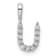 Rhodium Over 14K White Gold Lab Grown Diamond Letter U Initial Pendant