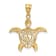 14K Yellow Gold Polished Filigree Sea Turtle Pendant